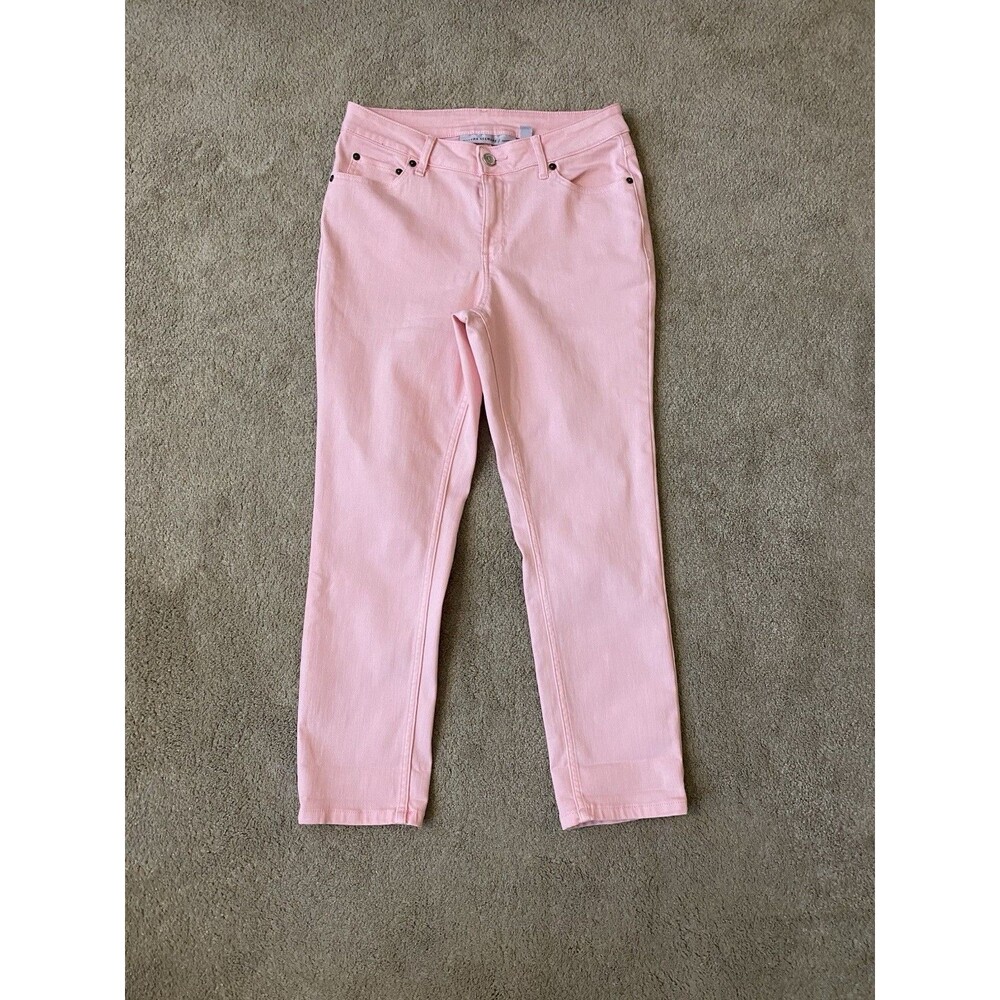 Martha Stewart Signature Colored Denim Ankle Jeans Pink Coastal Grandma Size 6P